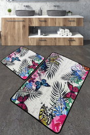 Mijölnir Juego de alfombras de baño Noirobi Multicolor, 2 piezas